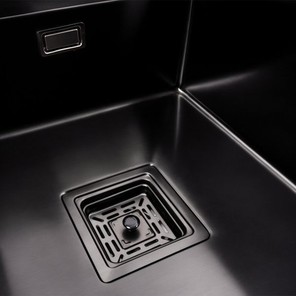 Кухонна мийка прихована чорна Platinum TZ 40*50 41970 фото