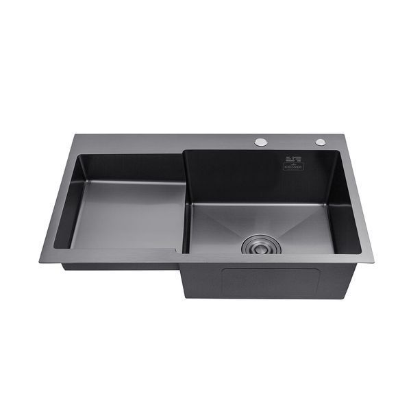 Комплект кухонної мийки KRP Schwarze - 7848RHM PVD - FlexFlow ST431357 фото