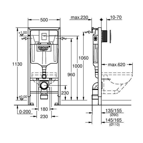 Інсталяція для унітаза Grohe Rapid SL 3 в 1 38772001 CV031755 фото