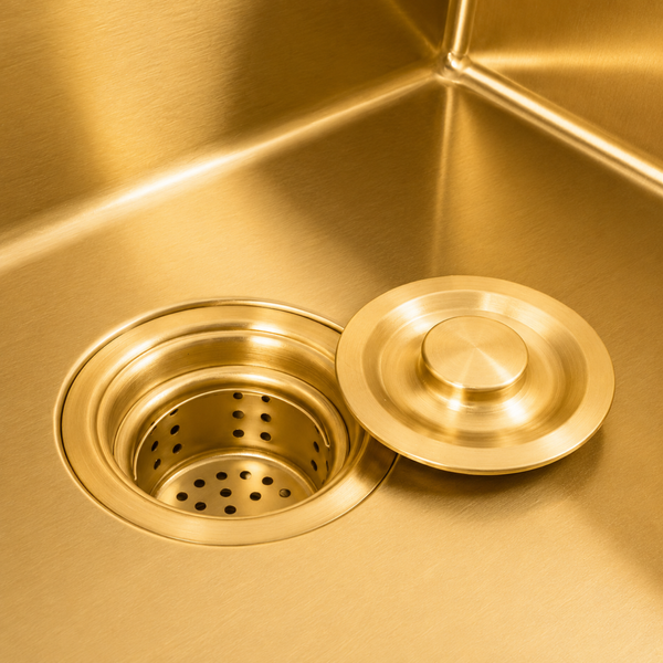Комплект кухонної мийки Platinum 50*50 PVD ST4314 Gold SL2756 фото