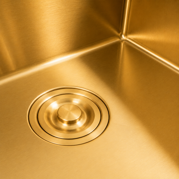 Комплект кухонної мийки Platinum 50*50 PVD ST4313 Gold SL2741 фото