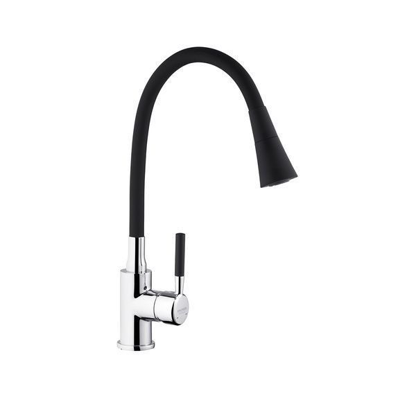Комплект кухонної мийки Kroner KRP Derby - 5050HM Brush BLK ST27255 фото