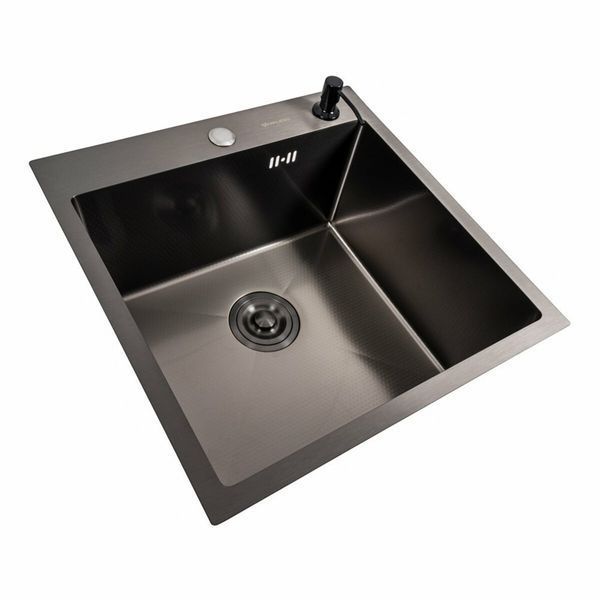 Комплект кухонной мойки Platinum Handmade 50*50 PVD DECOR pl23700 фото