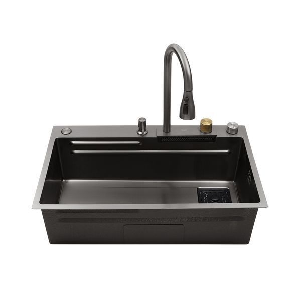 Кухонна мийка Kroner KRP Schwarze - SET7545HM PVD (3.0/0.8 мм) CV033382 фото
