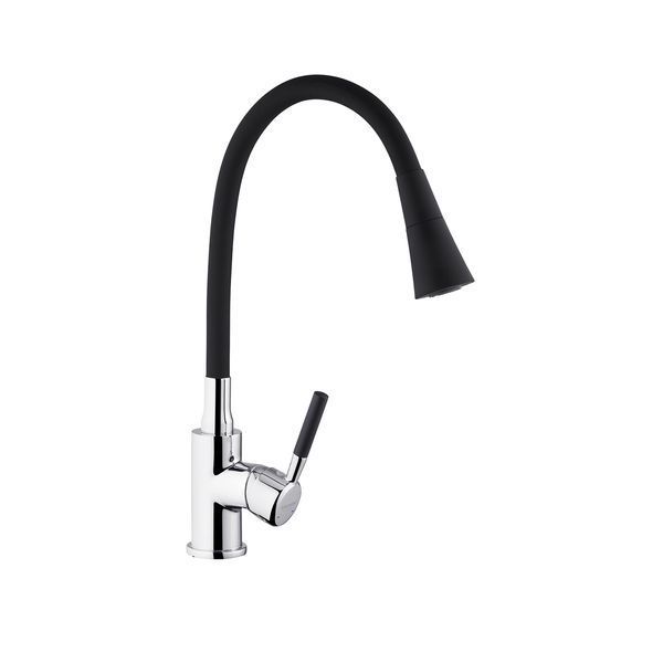 Комплект кухонної мийки Kroner KRP Derby - 6050HM Brush BLK ST27270 фото