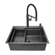 Комплект кухонной мойки 63х50HM PVD Pllen&oacute; Lazio ST05 Grafite SL33894 фото 1