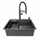 Комплект кухонной мойки 63х50HM PVD Pllen&oacute; Lazio ST05 Grafite SL33894 фото 3