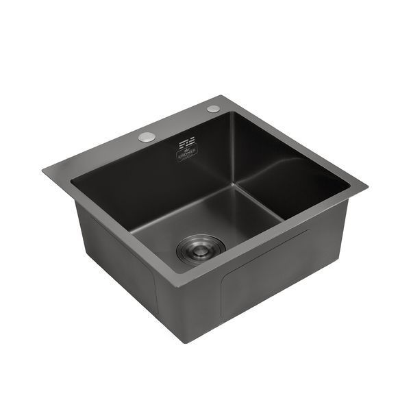 Комплект кухонної мийки KRP Schwarze - 5050HM PVD Ersel ST92467 фото