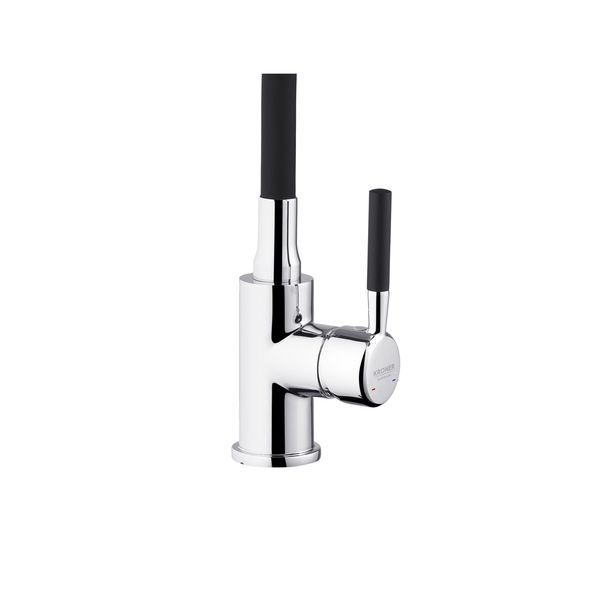 Комплект кухонної мийки Kroner KRP Derby - 5843HM Brush BLK ST27280 фото