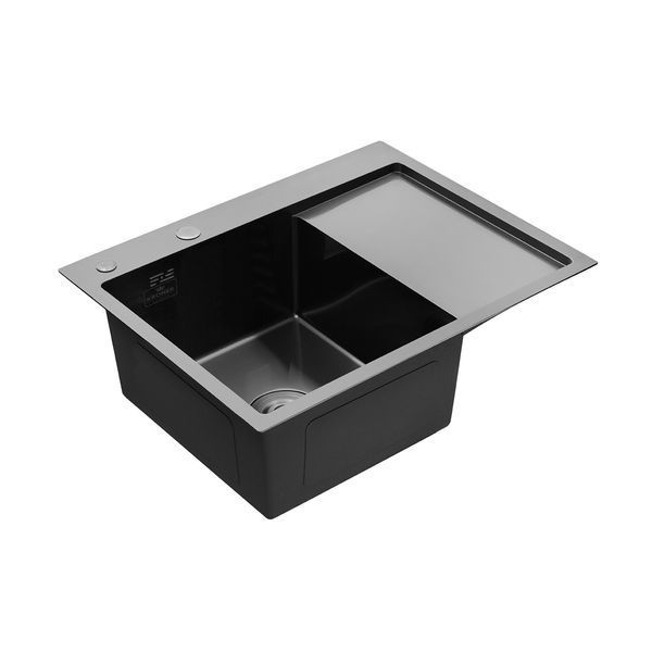 Комплект кухонної мийки KRP Schwarze - 6350LHM PVD ST4305 ST81761 фото