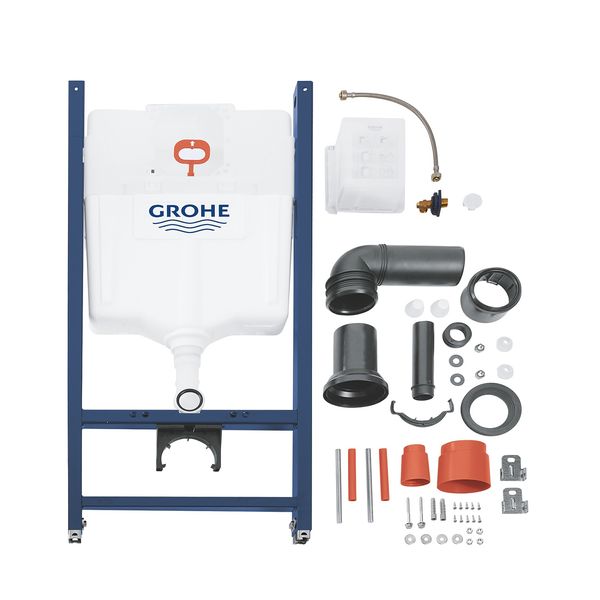 Комплект 4 в 1: Інсталяція GROHE Rapid SL 3 в 1 3884966Q + Унітаз безободковий Kroner Armada WHI513636 RIMLESS з сидінням Slim Duroplast / Soft-close / Quick relase KA513636WHIR (3884966KA513636) CV033599 фото