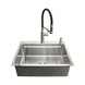 Комплект кухонної мийки Kroner KRP Geb&uuml;rstet 63х50HM ST04 BLK SL43711 фото 3