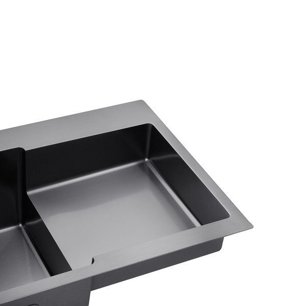 Комплект кухонної мийки KRP Schwarze - 7848LHM PVD ST4303 ST438652 фото
