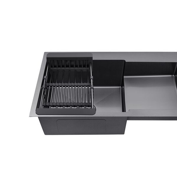Комплект кухонної мийки KRP Schwarze - 7848LHM PVD ST4303 ST438652 фото