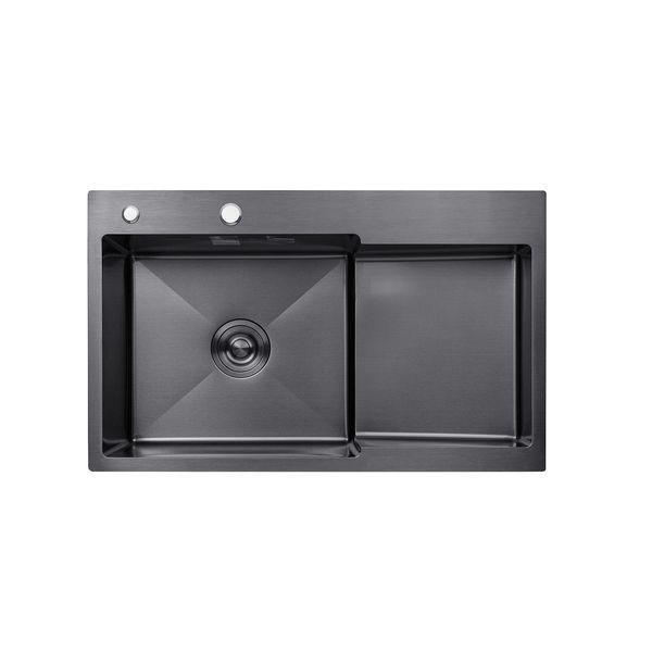 Комплект кухонної мийки KRP Schwarze - 7848LHM PVD ST4303 ST438652 фото