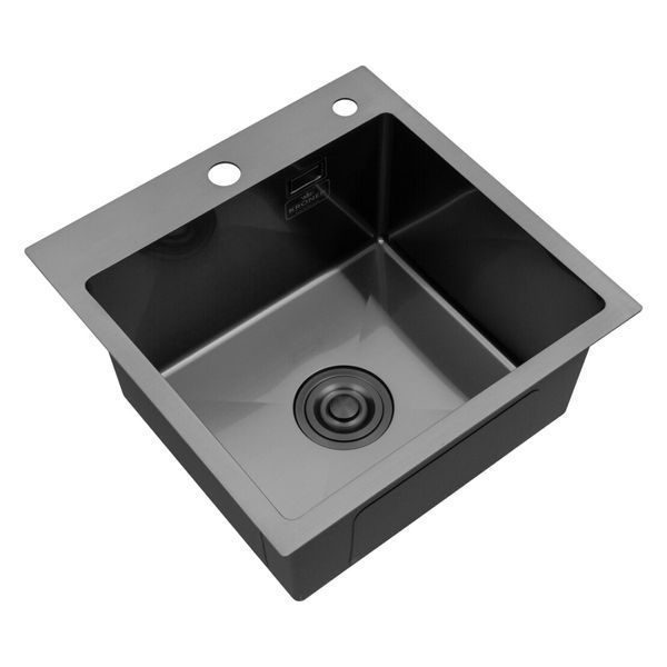 Комплект кухонной мойки KRP Schwarze - 4545HM PVD ST924568 фото
