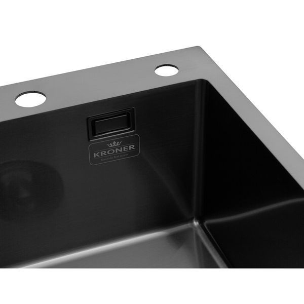 Комплект кухонной мойки KRP Schwarze - 4545HM PVD ST924568 фото