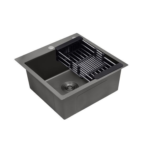 Комплект кухонної мийки KRP Schwarze - 4545HM PVD ST924568 фото