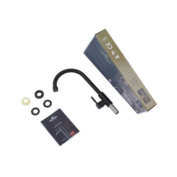Комплект кухонної мийки Kroner KRP Schwarze - SET7546HM PVD ST02277 фото