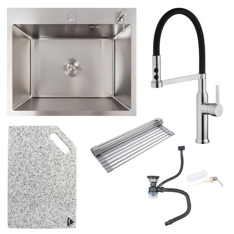 Комплект кухонної мийки Valeso 60х50HM Kitchen Line SL73857 фото