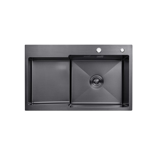 Комплект кухонної мийки KRP Schwarze RHM PVD - 7848 ST41421 фото