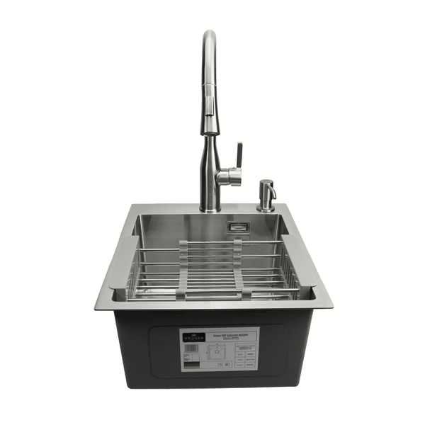 Комплект кухонной мойки Kroner KRP Geb&uuml;rstet 40х50HM ST02 SL43746 фото
