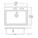 Комплект кухонной мойки Valeso 60х50HM BLK04 Kitchen Line SL73718 фото 2