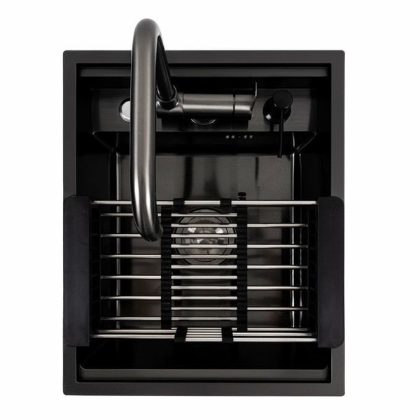 Кухонная мойка CM 40*50 скрытая PVD черная Platinum Handmade 44556 фото