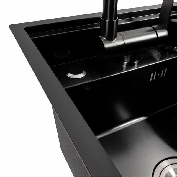 Кухонная мойка CM 40*50 скрытая PVD черная Platinum Handmade 44556 фото