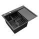 Комплект кухонної мийки Kroner KRP Schwarze 6350LHM PVD ST06 nero SL42179 фото 5