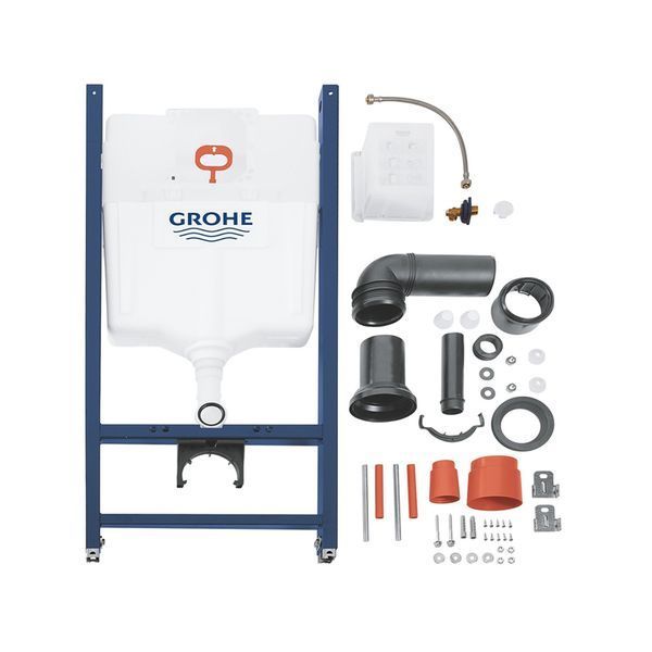 Комплект 4 в 1: Інсталяція GROHE Solido 3 в 1 3884966Q + Унітаз безобідковий Kroner Eifel WHI483429 TORNADO з сидінням Slim Duroplast / Soft-close / Quick relase KE483429WHIT (3884966KE483429) CV033819 фото