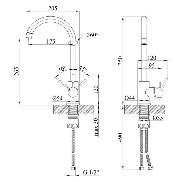Комплект кухонной мойки Derby KRP PVD - 5050HM ST043337 фото