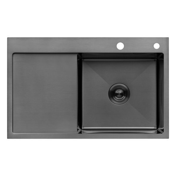 Комплект кухонної мийки Kroner KRP Schwarze - 7849RHM PVD Lazio ST430087 фото