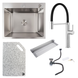 Комплект кухонной мойки Valeso 60х50HM BLK15 Kitchen Line SL73431 фото 1