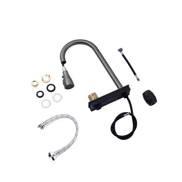Кухонна мийка Kroner KRP Schwarze - SET7545NB PVD (3.0/0.8 мм) CV033805 фото
