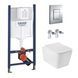Комплект 4 в 1: Інсталяція GROHE Solido 3 в 1 3884966Q + Унітаз безобідковий Kroner Eifel WHI523629 RIMLESS з сидінням Slim Duroplast / Soft-close / Quick relase KE523629WHIR (3884966KE523629) CV033821 фото 1