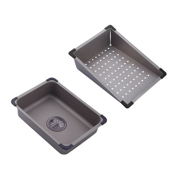 Кухонная мойка Kroner KRP Schwarze - SET7545NG PVD (3.0/0.8 мм) CV033806 фото