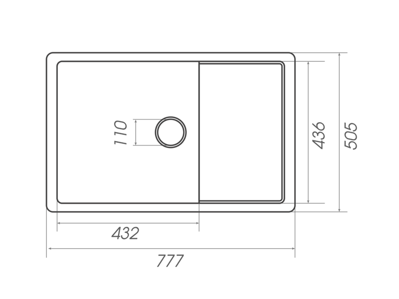 Комплект кухонної мийки Platinum 7850 CUBE pl74753 фото
