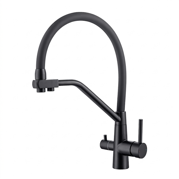 Комплект кухонної мийки Kroner KRP Derby 5050HM PVD ST19 nero SL43822 фото