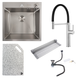 Комплект кухонної мийки Valeso 50х50HM BLK15 Kitchen Line SL71268 фото 1