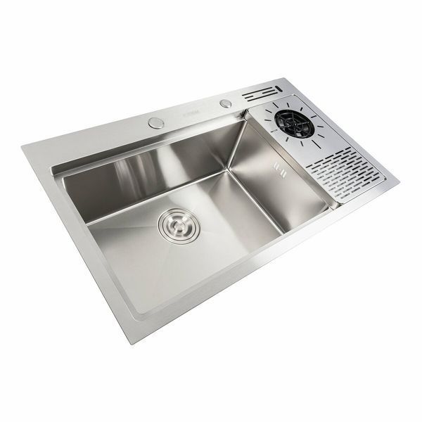 Комплект кухонної мийки 780x460x210 Platinum зі змішувачем водоспад pl62374 фото
