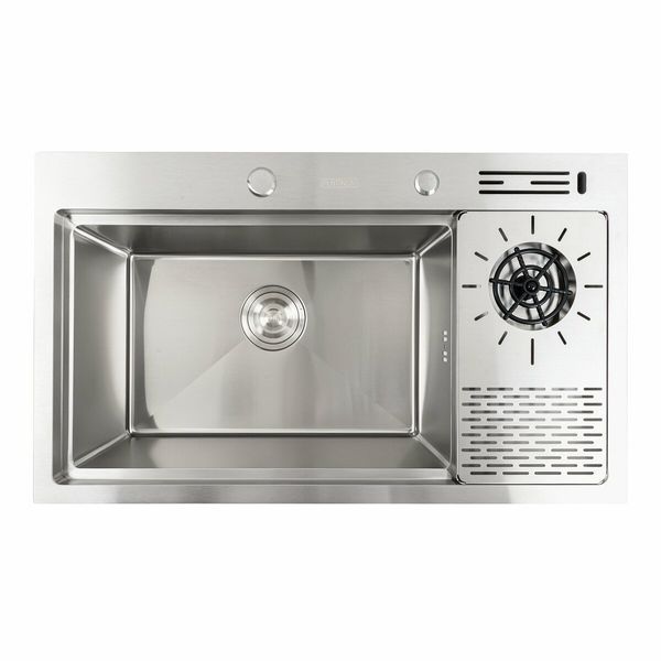 Комплект кухонної мийки 780x460x210 Platinum зі змішувачем водоспад pl62374 фото
