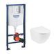 Комплект 4 в 1: Інсталяція Grohe Rapid SL 3 в 1 38772001 + Унітаз безободковий Kroner Harz WHI523632 RIMLESS з сидінням Slim Duroplast / Soft-close / Quick relase KH523632WHIR (38772001KH523632) CV033826 фото 1
