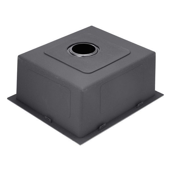 Комплект кухонной мойки Kroner KRP Schwarze 50х50HM PVD ST07 Grafite SL43840 фото