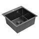 Комплект кухонной мойки Kroner KRP Schwarze 50х50HM PVD ST07 Grafite SL43840 фото 9