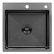 Комплект кухонной мойки Kroner KRP Schwarze 50х50HM PVD ST07 Grafite SL43840 фото 8