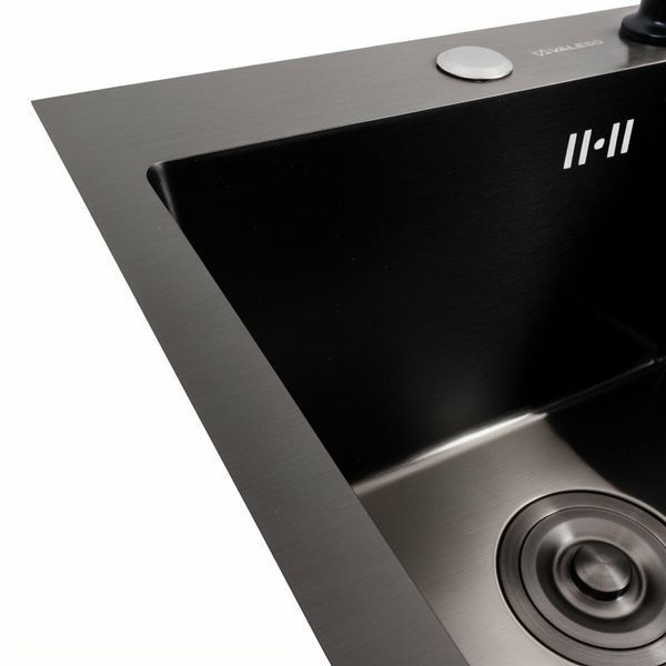 Комплект кухонної мийки Platinum Handmade 40*50 PVD (товщина 3,0/1,5) pl23711 фото