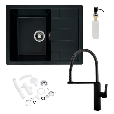 Комплект кухонної мийки Platinum 6550 INTENSO pl74871 фото