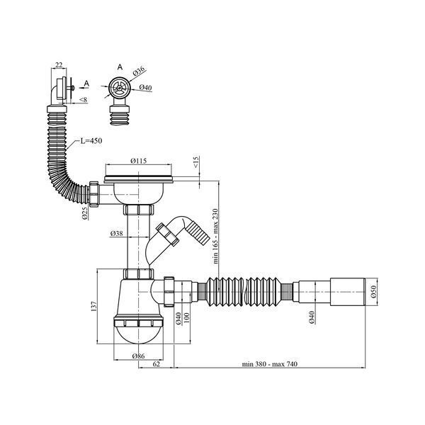 Комплект кухонної мийки Platinum 6550 INTENSO pl74871 фото