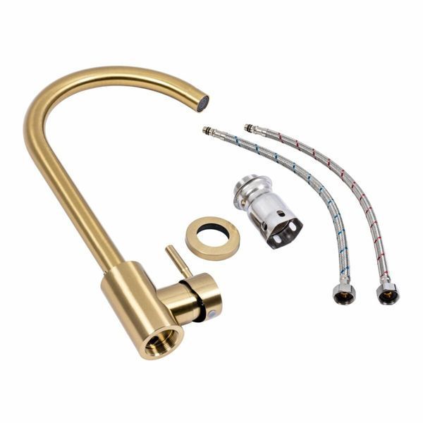 Комплект кухонної мийки Platinum Handmade 60*50 PVD Gold pl23548 фото
